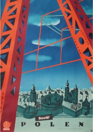 Poland travel poster German version original vintage poster